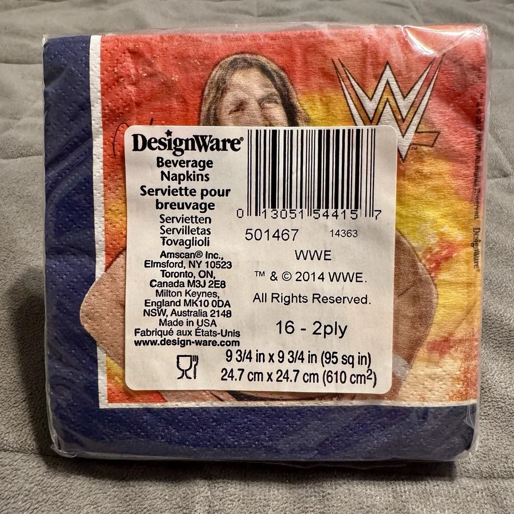 WWE John Cena Daniel‎ Bryan Party Supplies Napkins 16ct.